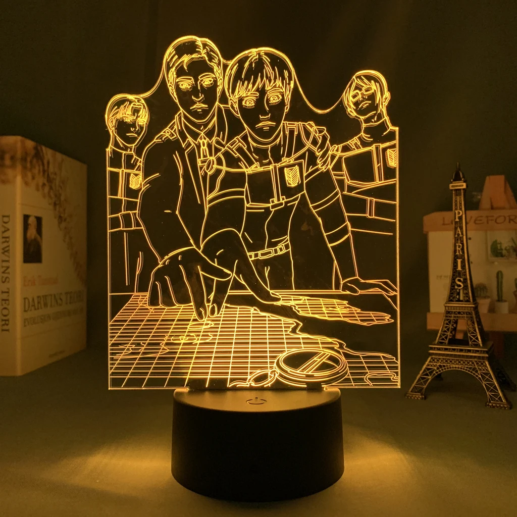 Anime Led Night Light Lamp Attack on Titan for Room Decoration Home Lighting Child Birthday Gift Manga AOT 3d Lamp Bedside
Anime Led Night Light Lamp Attack on Titan for Room Decoration Home Lighting Child Birthday Gift Manga AOT 3d Lamp Bedside