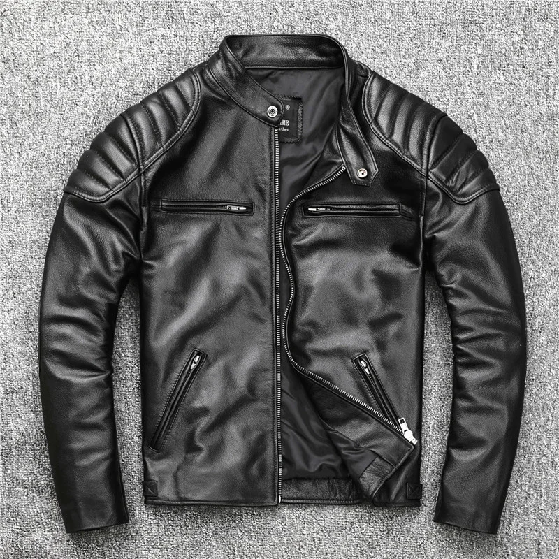 2021 NEW Cowhide Leather Jacket Men's Motorcycle Spring Natural Genuine leather Jackets Slim Short coat
2021 NEW Cowhide Leather Jacket Men's Motorcycle Spring Natural Genuine leather Jackets Slim Short coat
