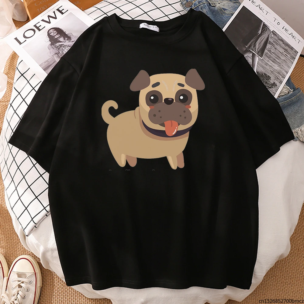 Naughty Pug With Tongue Out Printing Tshirts WoWomen Vogue Loose Summer Top Simple Soft Harajuku Creative Womens T-Shirts
Naughty Pug With Tongue Out Printing Tshirts WoWomen Vogue Loose Summer Top Simple Soft Harajuku Creative Womens T-Shirts