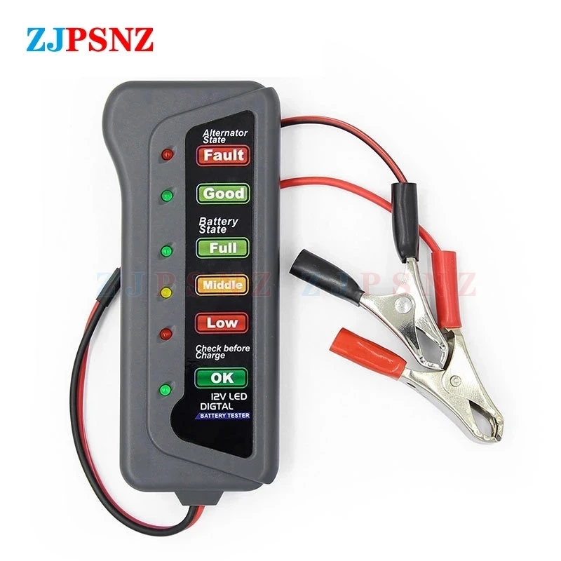 12V 16V 24V Auto Battery Tester Digital Alternator Tester 6LED Light Display Car Diagnostic Tool Kit Auto Battery Tester Vehicle
12V 16V 24V Auto Battery Tester Digital Alternator Tester 6LED Light Display Car Diagnostic Tool Kit Auto Battery Tester Vehicle