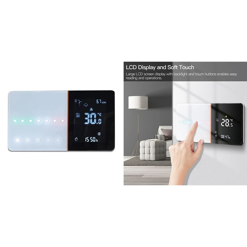 Wifi Tuya Heating Thermostat Temperature Controller Hand Sliding For Heating Weather Station APP Control
Wifi Tuya Heating Thermostat Temperature Controller Hand Sliding For Heating Weather Station APP Control