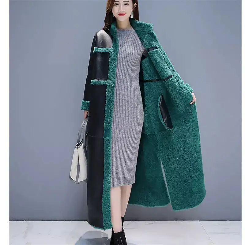 Black Cotton Coat 2021 Winter New Fur Women Lamb Fur Long Jacket Fur One Thick Loose Cotton Parka Female Splice Outerwear
Black Cotton Coat 2021 Winter New Fur Women Lamb Fur Long Jacket Fur One Thick Loose Cotton Parka Female Splice Outerwear