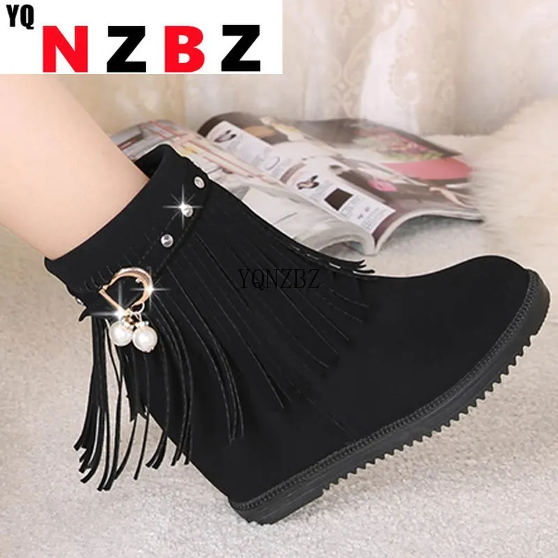 Autumn Winter Casual Women Boots Tassel high heel Ladies Ankle Boots Winter Hidden Wedges Women Shoes winter booties woman
Autumn Winter Casual Women Boots Tassel high heel Ladies Ankle Boots Winter Hidden Wedges Women Shoes winter booties woman