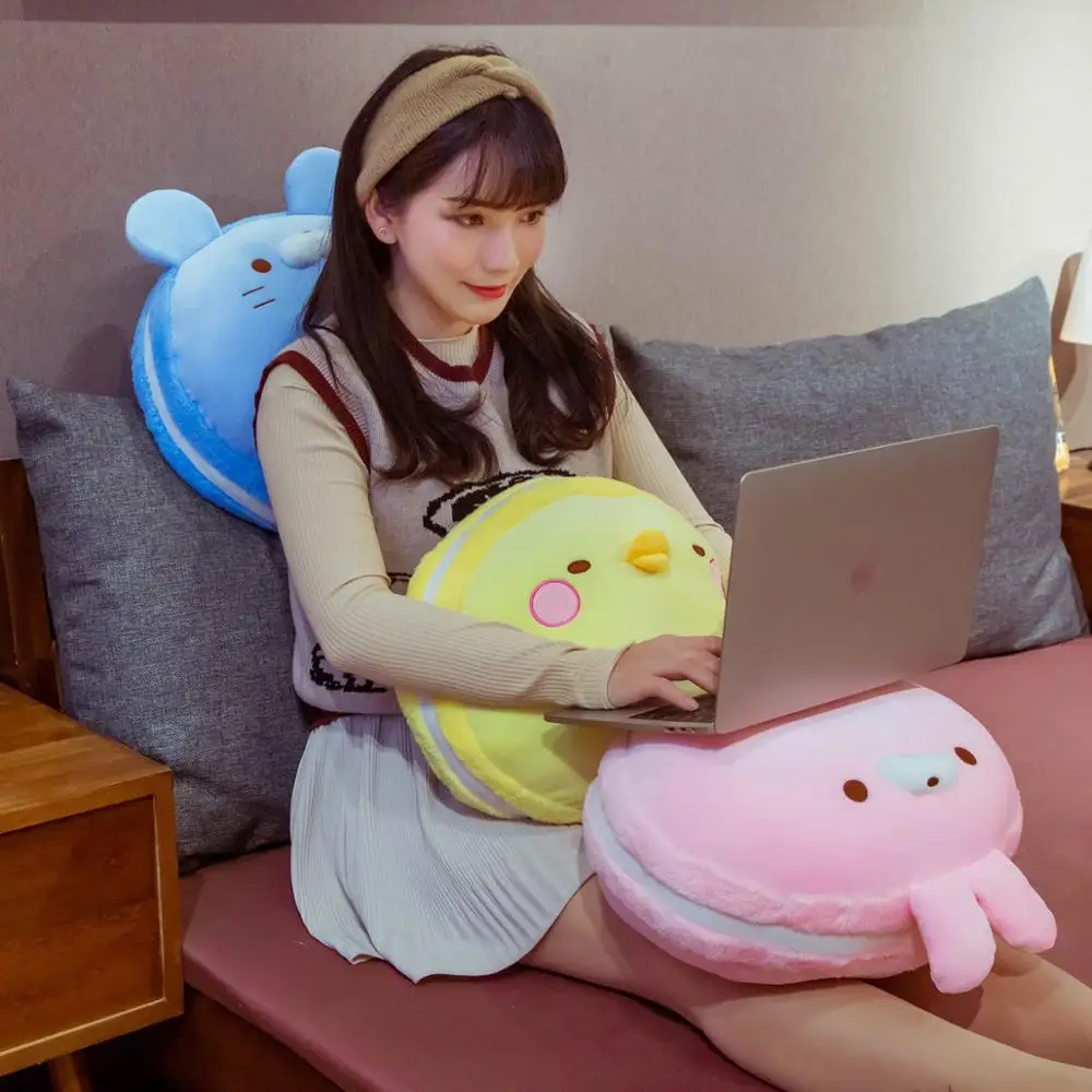 1 pcs Cartoon animal rabbit duck cat Round Soft Plush Filled Pillow Soft Cushion Macaron Shape Gift Home Decor macaron pillow
1 pcs Cartoon animal rabbit duck cat Round Soft Plush Filled Pillow Soft Cushion Macaron Shape Gift Home Decor macaron pillow