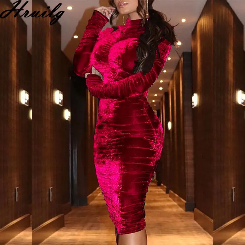 Autumn Spring Dresses Long Sleeve Solid Color Knee-Length Skinny Casual Dresses for Women Ruched Fashion New Arrival Party Dress
Autumn Spring Dresses Long Sleeve Solid Color Knee-Length Skinny Casual Dresses for Women Ruched Fashion New Arrival Party Dress