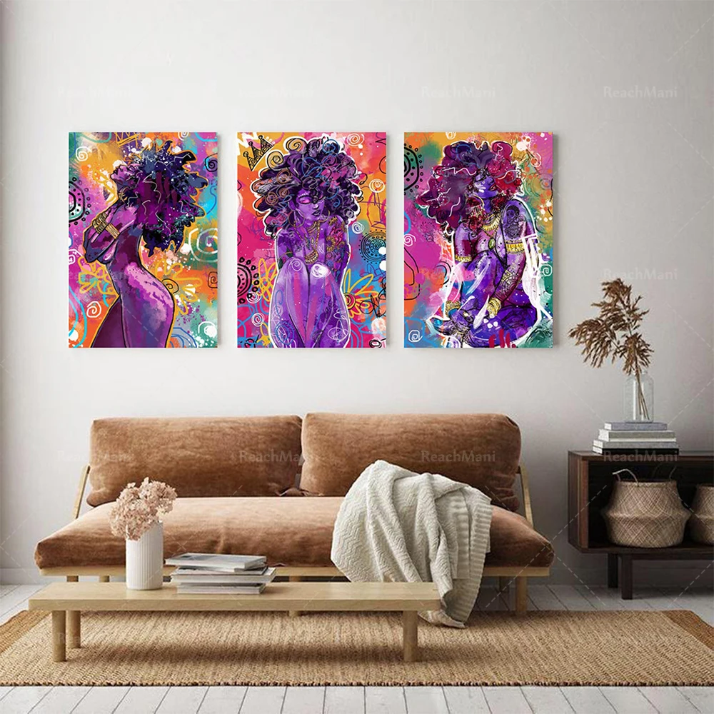 Sexy black girl graffiti poster canvas, 3 piece set printing, African-American female wall art, African-American art, black fema
Sexy black girl graffiti poster canvas, 3 piece set printing, African-American female wall art, African-American art, black fema