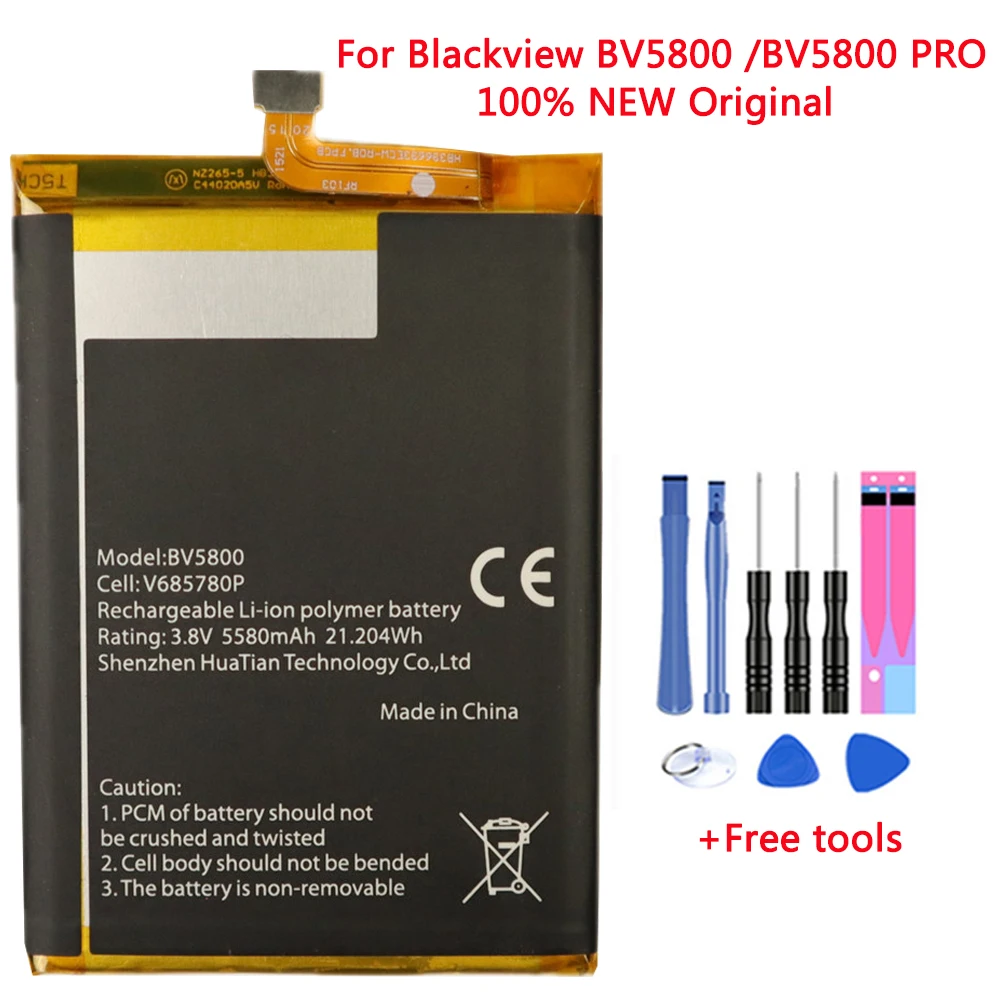100% Original 5580mAh Replacement battery For Blackview BV5800 / BV5800 Pro High Quality Batteries Bateria+Tracking number
100% Original 5580mAh Replacement battery For Blackview BV5800 / BV5800 Pro High Quality Batteries Bateria+Tracking number