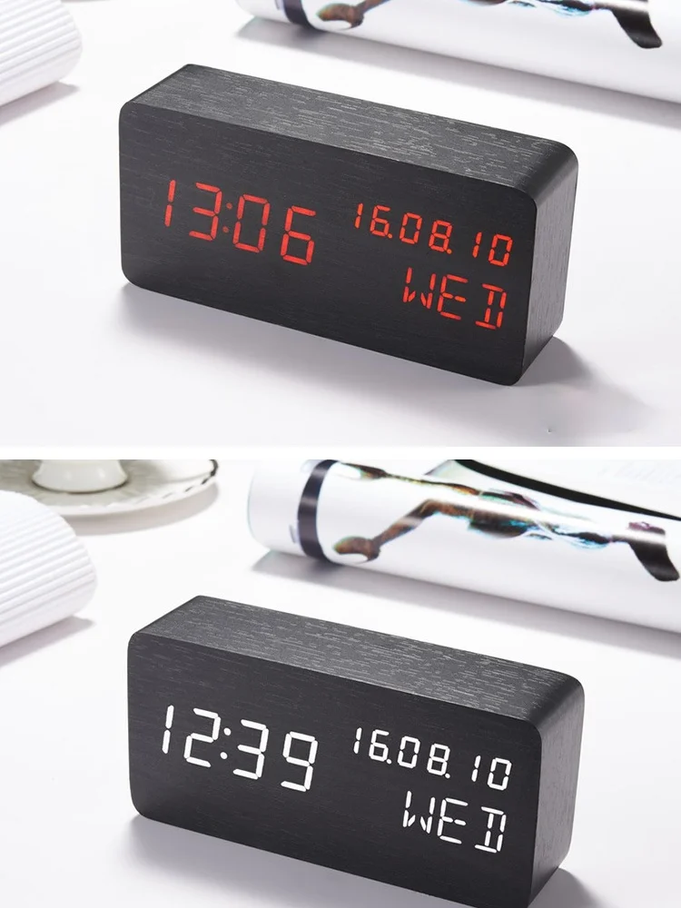 Wooden LED Electronic Desktop Clock Digital Alarm Snooze Display Time Alarm Clock Digital Voice Control Cube Clock
Wooden LED Electronic Desktop Clock Digital Alarm Snooze Display Time Alarm Clock Digital Voice Control Cube Clock