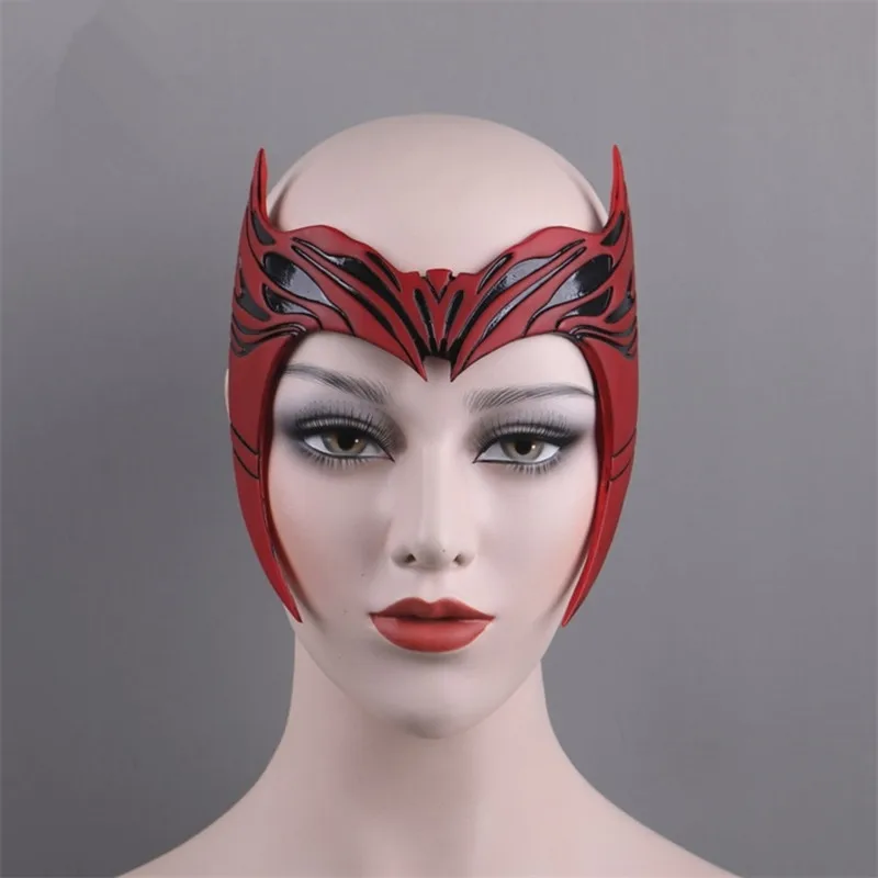 

Movie Superhero Scarlet Witch Cosplay PVC Wanda Mask Helmet Masks Halloween Masquerade Party Carnival Costume Props