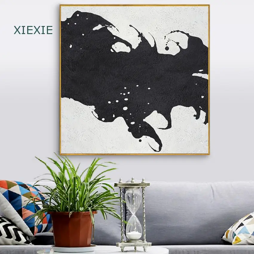 Black Ink Abstract Modern minimalism Canvas Painting On White Background
Black Ink Abstract Modern minimalism Canvas Painting On White Background