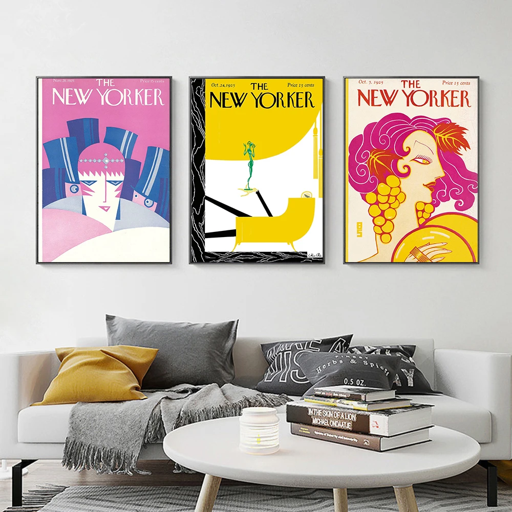 New Yorker Magazine Covers Poster Abstract Color Wall Art Canvas Print Pink Modern Fashion Women Girl Living Room Interior Decor
New Yorker Magazine Covers Poster Abstract Color Wall Art Canvas Print Pink Modern Fashion Women Girl Living Room Interior Decor