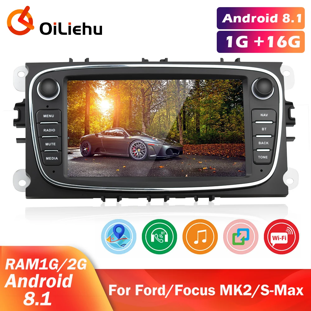 Автомагнитола OiLiehu, 2 Din, Android 8,1, GPS, для Ford/Focus EXI MT 2 3 Mk2/Mk3/S-Max/Mondeo 9/Galaxy C-Max
Автомагнитола OiLiehu, 2 Din, Android 8,1, GPS, для Ford/Focus EXI MT 2 3 Mk2/Mk3/S-Max/Mondeo 9/Galaxy C-Max