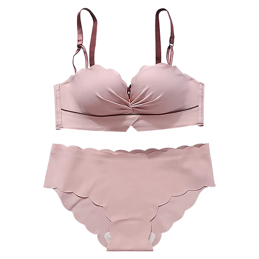 Women's Seamless Underwear Panties Set Solid Color Soft Close-fitting Non-wireless Bra With Chest Pad Sexy Beauty Back Set
Women's Seamless Underwear Panties Set Solid Color Soft Close-fitting Non-wireless Bra With Chest Pad Sexy Beauty Back Set