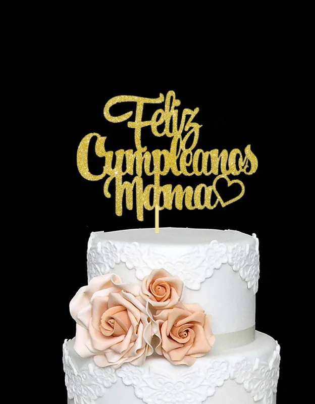 Feliz Cumpleanos, топпер для торта для мамы, День матери, товары для празднования дня рождения мамы, украшение
Feliz Cumpleanos, топпер для торта для мамы, День матери, товары для празднования дня рождения мамы, украшение