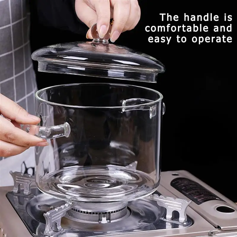 1.8L Transparent Mini Soup Pot Glass Saucepan Stove Pot Kitchen Noodle Bowl Cooker Stovetop Cooking Tools Kitchen Accessories
1.8L Transparent Mini Soup Pot Glass Saucepan Stove Pot Kitchen Noodle Bowl Cooker Stovetop Cooking Tools Kitchen Accessories