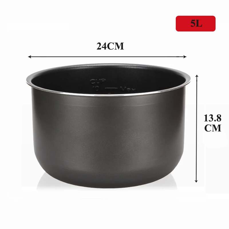 Electric Pressure Cooker Liner 1.6/3L/4L/5L/6L Non-stick Pot Rice Pot Inner Gall Black Crystal Inner Accessories Cooker Parts
Electric Pressure Cooker Liner 1.6/3L/4L/5L/6L Non-stick Pot Rice Pot Inner Gall Black Crystal Inner Accessories Cooker Parts
