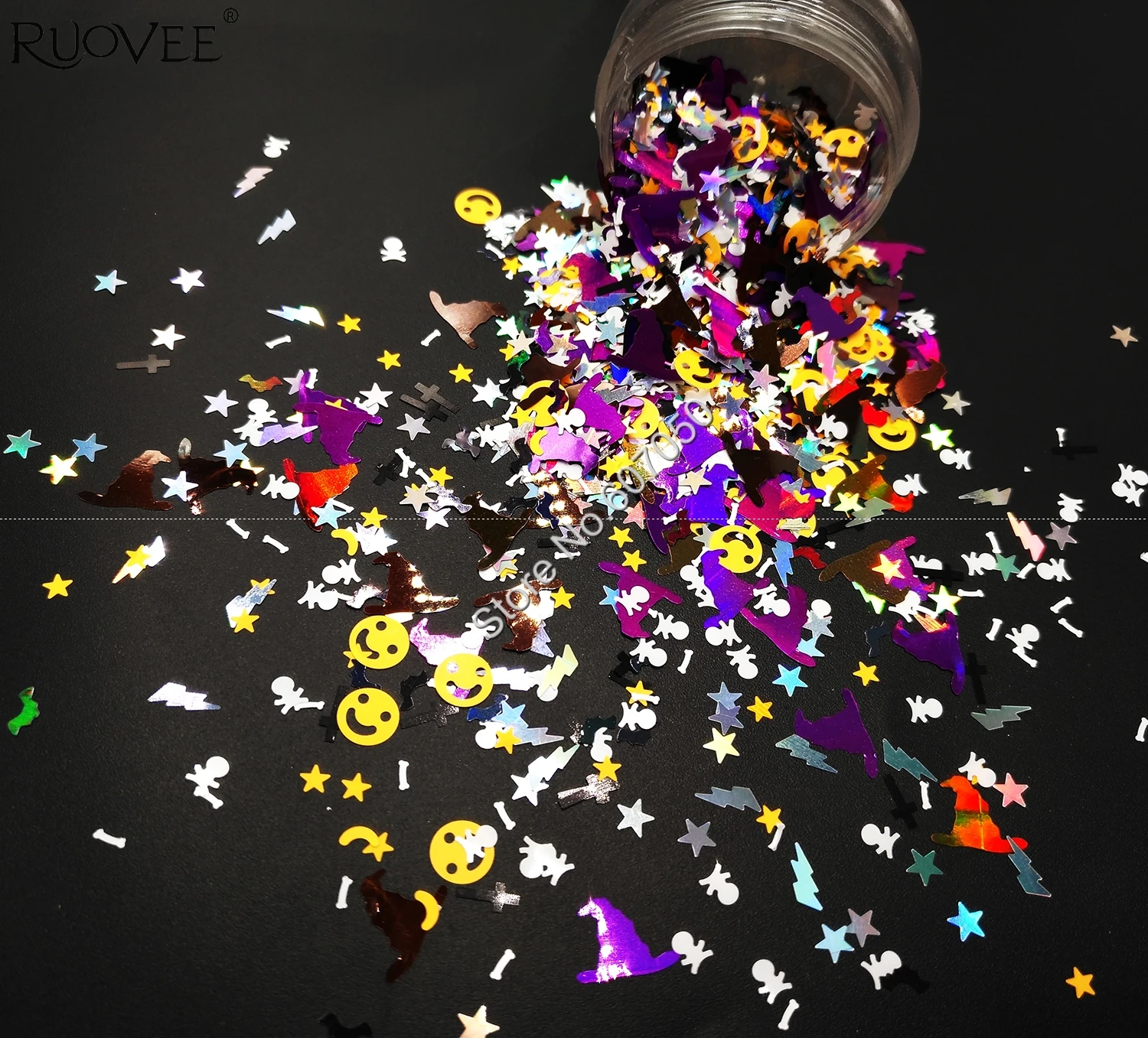 MHAL008 Halloween Блестящий смешанный Блеск цвета формы Spangles для ногтей макияжа гель