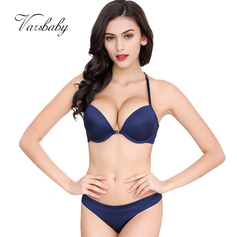Varsbaby Sexy Front Closure Y-line straps Deep V Push Up Women Bra Set 
Varsbaby Sexy Front Closure Y-line straps Deep V Push Up Women Bra Set
