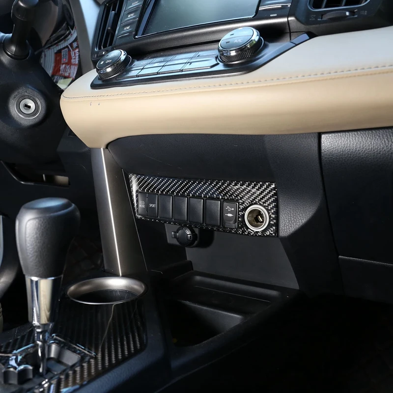 Carbon Fiber ABS Instrument Central Control Button Switch Trim Panel Cover for Toyota RAV4 2015-2019 Car Stylings
Carbon Fiber ABS Instrument Central Control Button Switch Trim Panel Cover for Toyota RAV4 2015-2019 Car Stylings