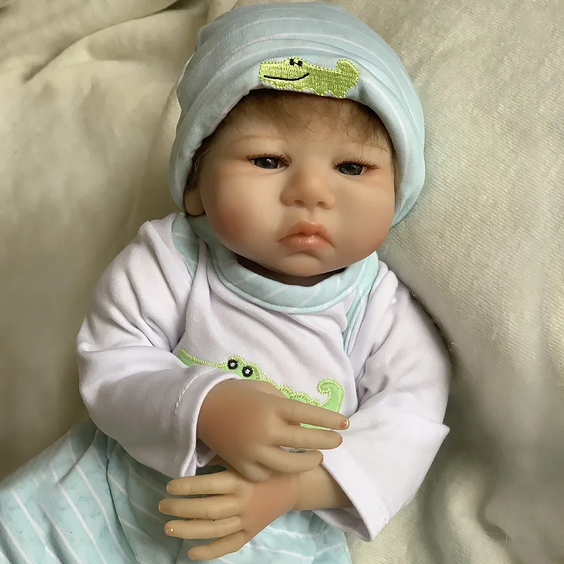 Bebe Reborn Dolls 18" soft Vinyl Silicone reborn baby doll Cute boy new born Toys boneca For Children Birthday Gift
Bebe Reborn Dolls 18" soft Vinyl Silicone reborn baby doll Cute boy new born Toys boneca For Children Birthday Gift