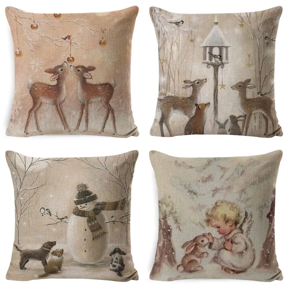 New Year Deer Decorations Christmas Gift Home Ornament Snowman Christmas Pillowcase Pillow Cover
New Year Deer Decorations Christmas Gift Home Ornament Snowman Christmas Pillowcase Pillow Cover