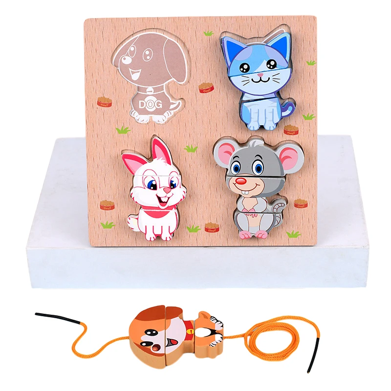 Intelligence Kids Toy Wooden 3D Puzzle Jigsaw Tangram For Baby CartoonThreading Puzzles Educational Learning Toys
Intelligence Kids Toy Wooden 3D Puzzle Jigsaw Tangram For Baby CartoonThreading Puzzles Educational Learning Toys