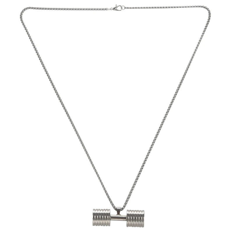 Dumbbell Pendant Bodybuilding Fitness Necklace Barbell Necklace Fitness Jewelry Stainless Steel
Dumbbell Pendant Bodybuilding Fitness Necklace Barbell Necklace Fitness Jewelry Stainless Steel