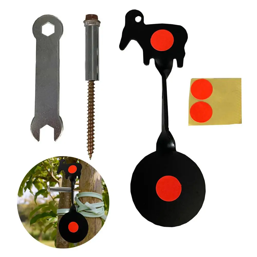 Portable Shooting Target Plates Rotatable High-carbon Steel Practice Target Hunting Practice Training Aid Tool For Outdoor
Portable Shooting Target Plates Rotatable High-carbon Steel Practice Target Hunting Practice Training Aid Tool For Outdoor