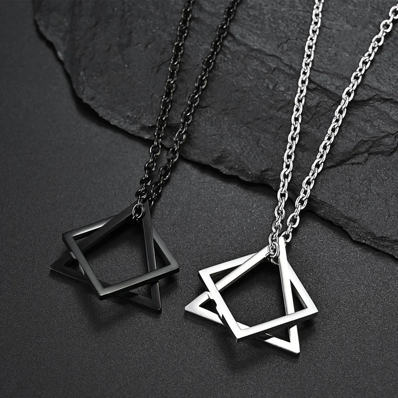 Fashion Square Triangle Men's Pendant Necklace Stainless Steel Modern Geometric Stacking Streetwear Necklace Jewelry Gift
Fashion Square Triangle Men's Pendant Necklace Stainless Steel Modern Geometric Stacking Streetwear Necklace Jewelry Gift