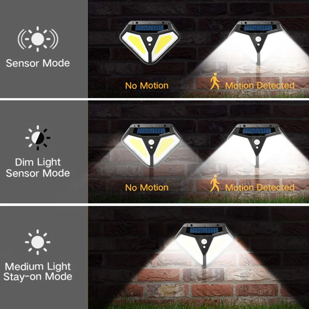 102/50COB LED Solar Powered Light 3 Modes PIR Motion Sensor Solar Wall Lamp Outdoor Waterproof Garden Yard Security Lights
102/50COB LED Solar Powered Light 3 Modes PIR Motion Sensor Solar Wall Lamp Outdoor Waterproof Garden Yard Security Lights