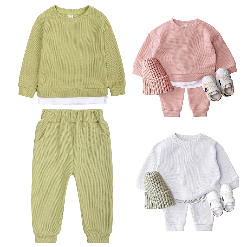Baby Cotton Kintting Clothing Sets Kids Boys Girls Spring Autumn Loose Tracksuit Pullovers Tops+Pants 2PCS 6M-3Y
Baby Cotton Kintting Clothing Sets Kids Boys Girls Spring Autumn Loose Tracksuit Pullovers Tops+Pants 2PCS 6M-3Y