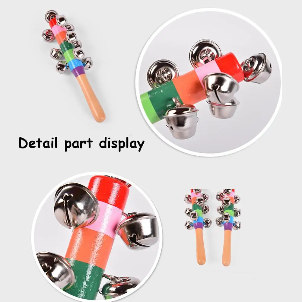 Kawaii Wooden Stick Jingle Bells Rainbow Hand Shake Kids Children Toy Music Bell Rattles Baby For Children Educational Gif
Kawaii Wooden Stick Jingle Bells Rainbow Hand Shake Kids Children Toy Music Bell Rattles Baby For Children Educational Gif
