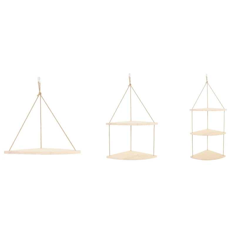 Wood Hanging Corner Shelves with Rope House Storage Organizer Corner Hanging Rack Wall Ladder Floating Shelf
Wood Hanging Corner Shelves with Rope House Storage Organizer Corner Hanging Rack Wall Ladder Floating Shelf