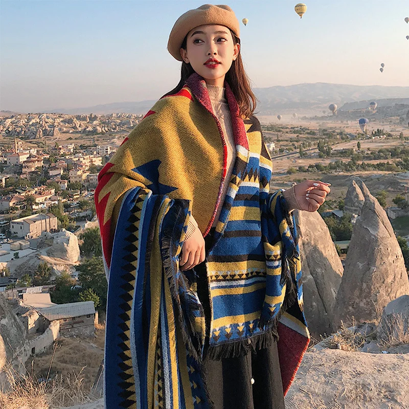 Turkish National Style Shawl Autumn Scarf Women Thick Blanket Warm Cape Outside With Blanket
Turkish National Style Shawl Autumn Scarf Women Thick Blanket Warm Cape Outside With Blanket