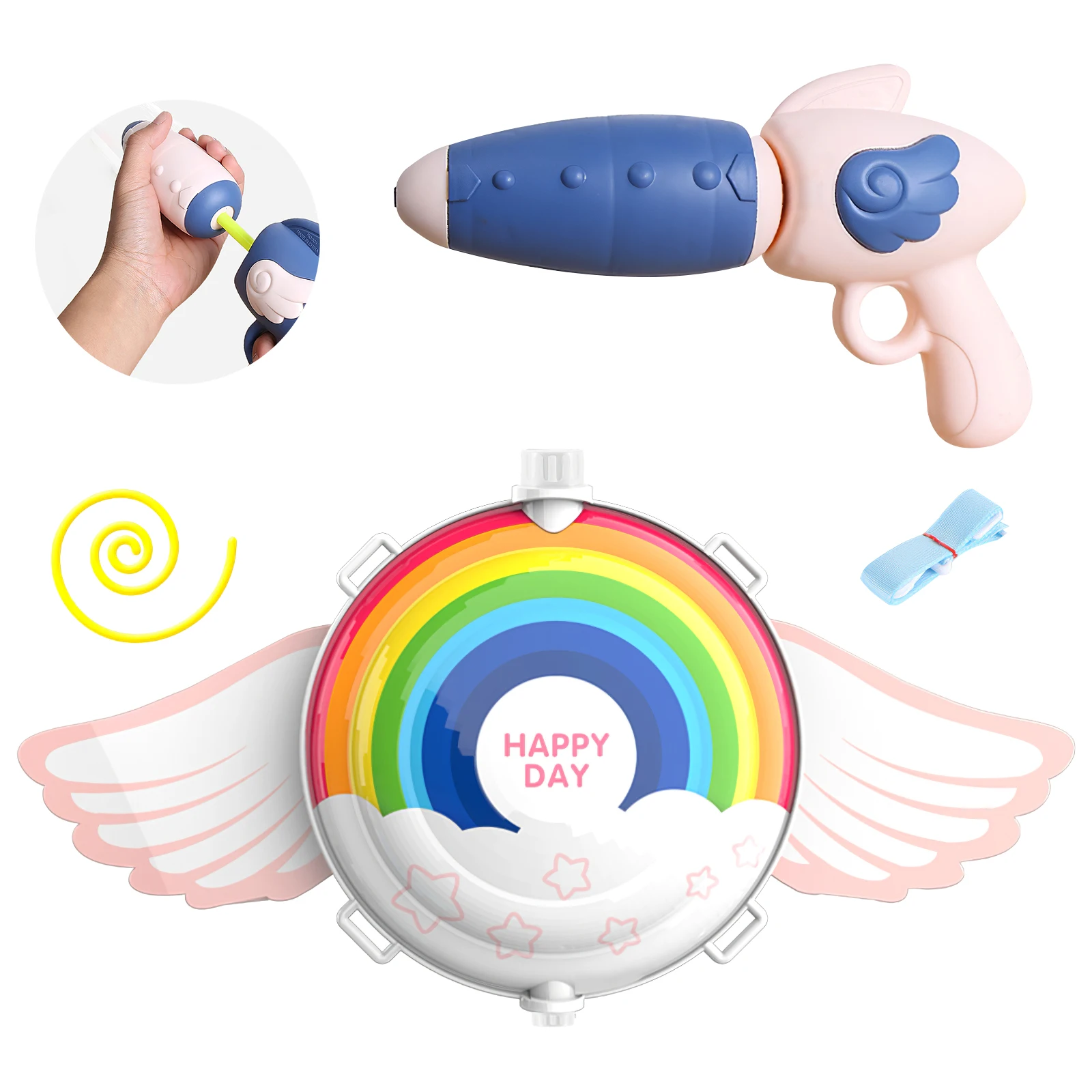 Summer Cartoon Backpack Kids Water Gun Beach Water Nozzle Children Light Weight Colorful Rainbow Toy Outdoor Pull Type Water Gun
Summer Cartoon Backpack Kids Water Gun Beach Water Nozzle Children Light Weight Colorful Rainbow Toy Outdoor Pull Type Water Gun