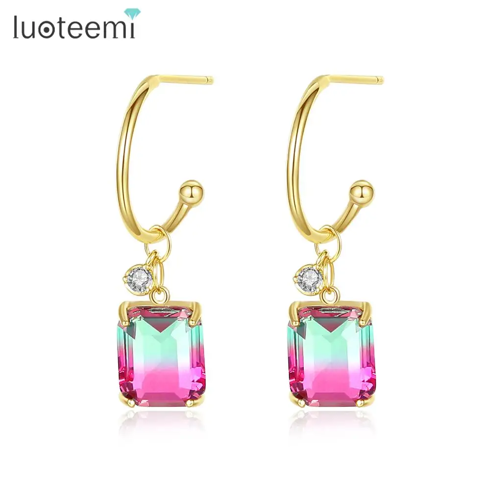 LUOTEEMI Hot Sale Square Top Quality Blue/Multicolor CZ Dangle Drop Earrings for Girls Dating Party Double Color Fashion Jewelry
LUOTEEMI Hot Sale Square Top Quality Blue/Multicolor CZ Dangle Drop Earrings for Girls Dating Party Double Color Fashion Jewelry