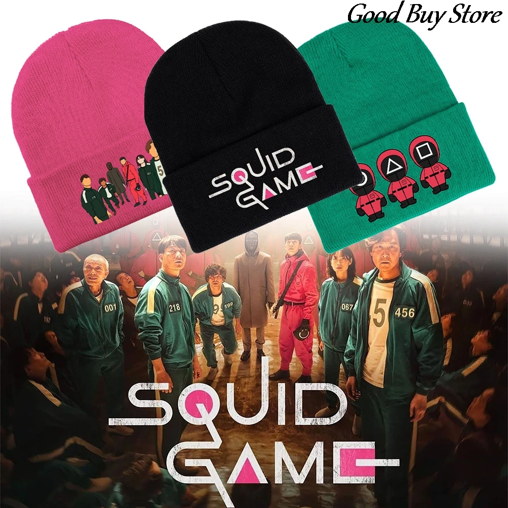 Winter Warm Hip Hop Earmuffs Woolen Hats Squid Game Beanie Caps Korean Version Skuilles Knitwear 2021 Fashion Beanie Cap Unisex
Winter Warm Hip Hop Earmuffs Woolen Hats Squid Game Beanie Caps Korean Version Skuilles Knitwear 2021 Fashion Beanie Cap Unisex