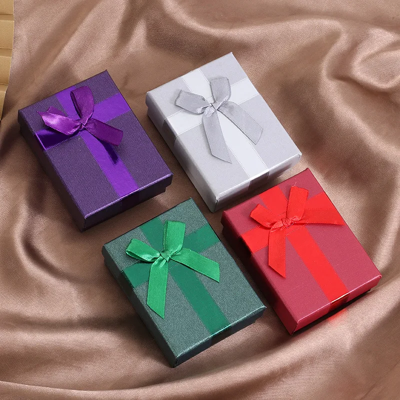 Square Bow-Knot Jewelry Box Ring Earring Necklace Pendant Boxes Display Organizer Storage Gift Box Wedding Packaging Case Paper
Square Bow-Knot Jewelry Box Ring Earring Necklace Pendant Boxes Display Organizer Storage Gift Box Wedding Packaging Case Paper