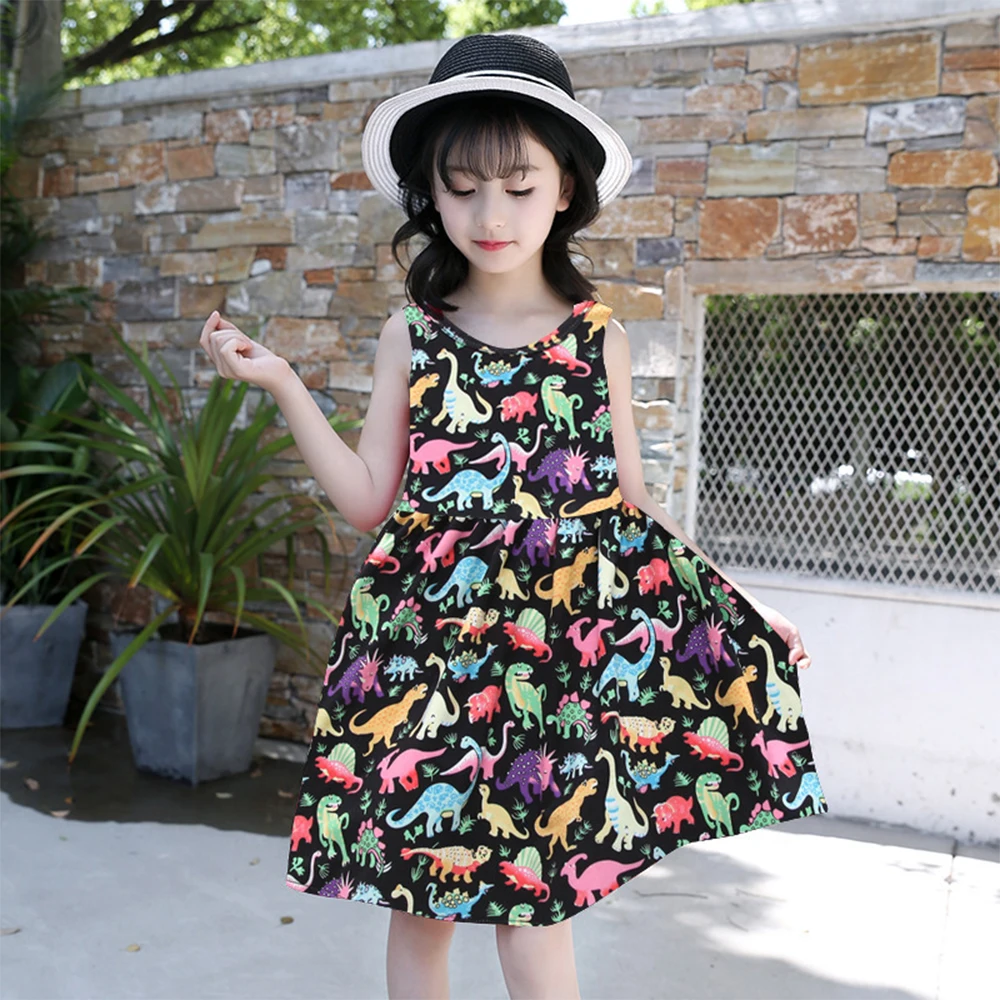 Summer Dresses Girl Clothes Dinosaur Print Dress Teen Costume Princess Party Cute Beauty Casual Fairy Long Designer robe vestido
Summer Dresses Girl Clothes Dinosaur Print Dress Teen Costume Princess Party Cute Beauty Casual Fairy Long Designer robe vestido