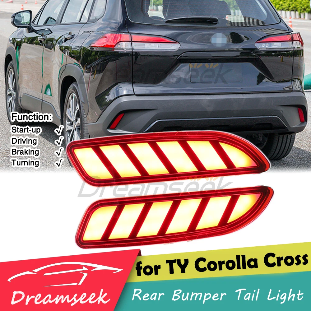 LED Reflector Rear Bumper Tail Light for Toyota Corolla Cross 2021 2022 Driving Brake Lamp with Dynamic Turn Signal Red Lens
LED Reflector Rear Bumper Tail Light for Toyota Corolla Cross 2021 2022 Driving Brake Lamp with Dynamic Turn Signal Red Lens