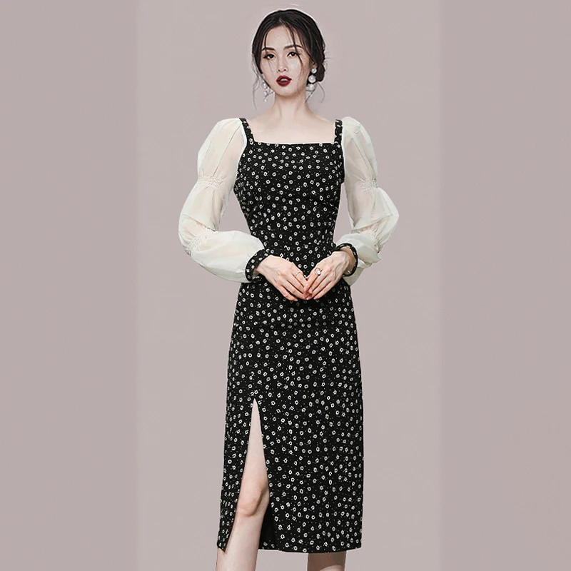 lace A line Dress one piece korean ladies autumn Sexy long sleeve cabaret party formal maxi Dresses for women
lace A line Dress one piece korean ladies autumn Sexy long sleeve cabaret party formal maxi Dresses for women