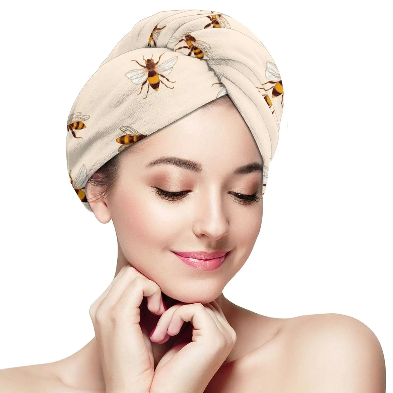 Bee Super Absorbent Wrap Body Shower Cap Women's Towel Non-Heat Frizz Hair Products Quick-drying Head Towel Wrap Cap
Bee Super Absorbent Wrap Body Shower Cap Women's Towel Non-Heat Frizz Hair Products Quick-drying Head Towel Wrap Cap