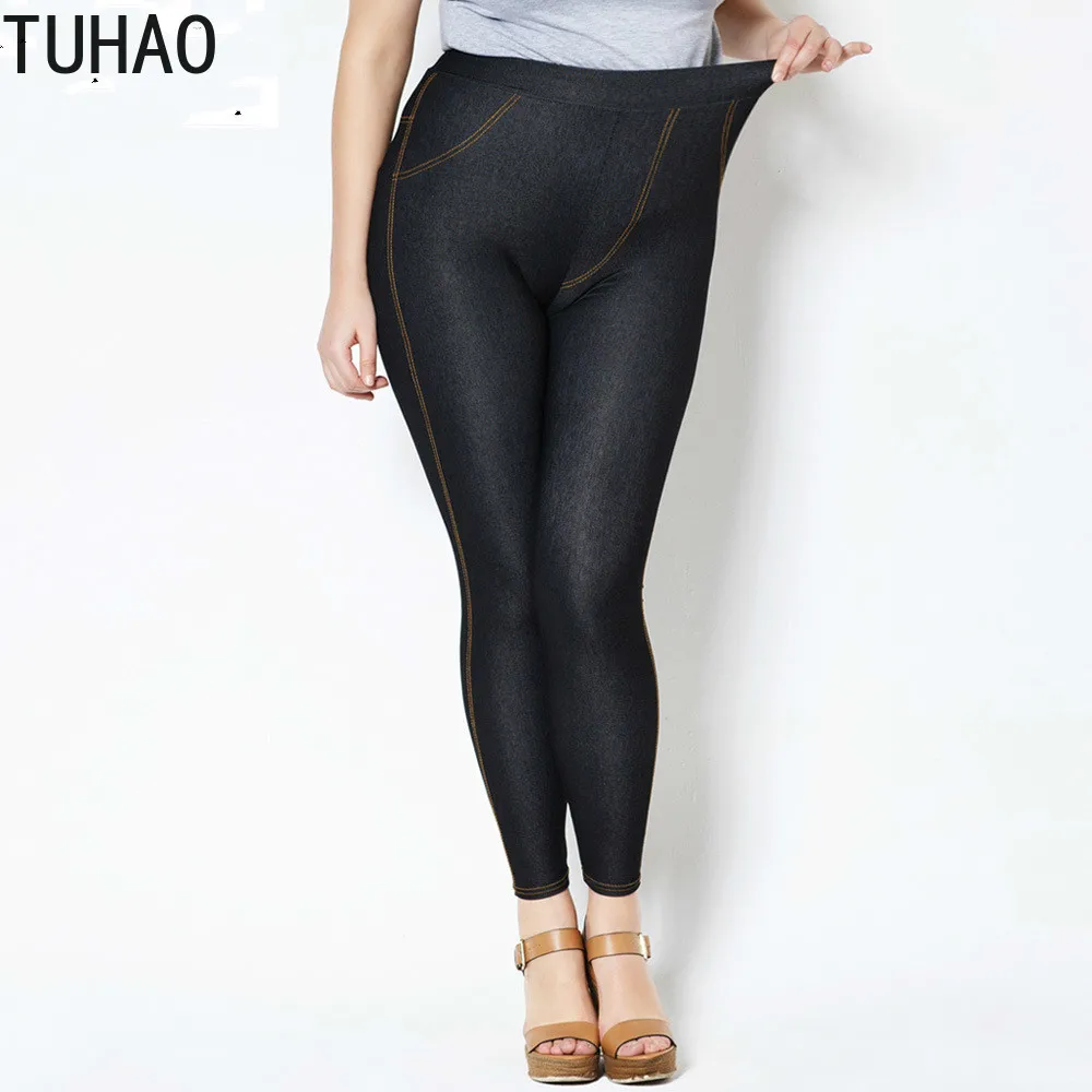 TUHAO Plus Size 4XL 3XL Women Leggings Faux Denim Jeans Jeggings Legging Large Stretch Skinny Pencil Pants Trousers 2020 WM116
TUHAO Plus Size 4XL 3XL Women Leggings Faux Denim Jeans Jeggings Legging Large Stretch Skinny Pencil Pants Trousers 2020 WM116