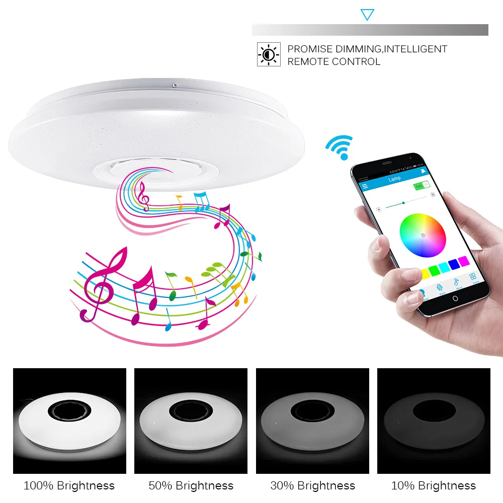 RGB светодиодный потолочный светильник, умный Bluetooth динамик, стерео музыка, потолочный светильник, красочный светильник для гостиной, спальн...
RGB светодиодный потолочный светильник, умный Bluetooth динамик, стерео музыка, потолочный светильник, красочный светильник для гостиной, спальн...