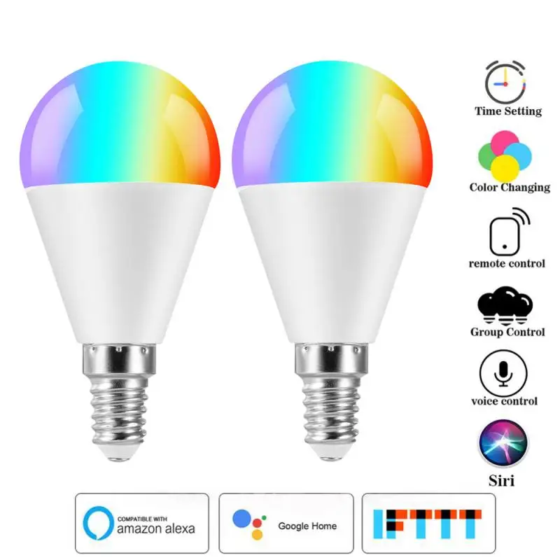 Умная Светодиодная лампа 6 Вт, Wi-Fi, с регулируемой яркостью, RGB-лампа E27, E26, E14, B22, лампочка с приложением Smart Life, с поддержкой Alexa, Google Home, IFTTT
Умная Светодиодная лампа 6 Вт, Wi-Fi, с регулируемой яркостью, RGB-лампа E27, E26, E14, B22, лампочка с приложением Smart Life, с поддержкой Alexa, Google Home, IFTTT