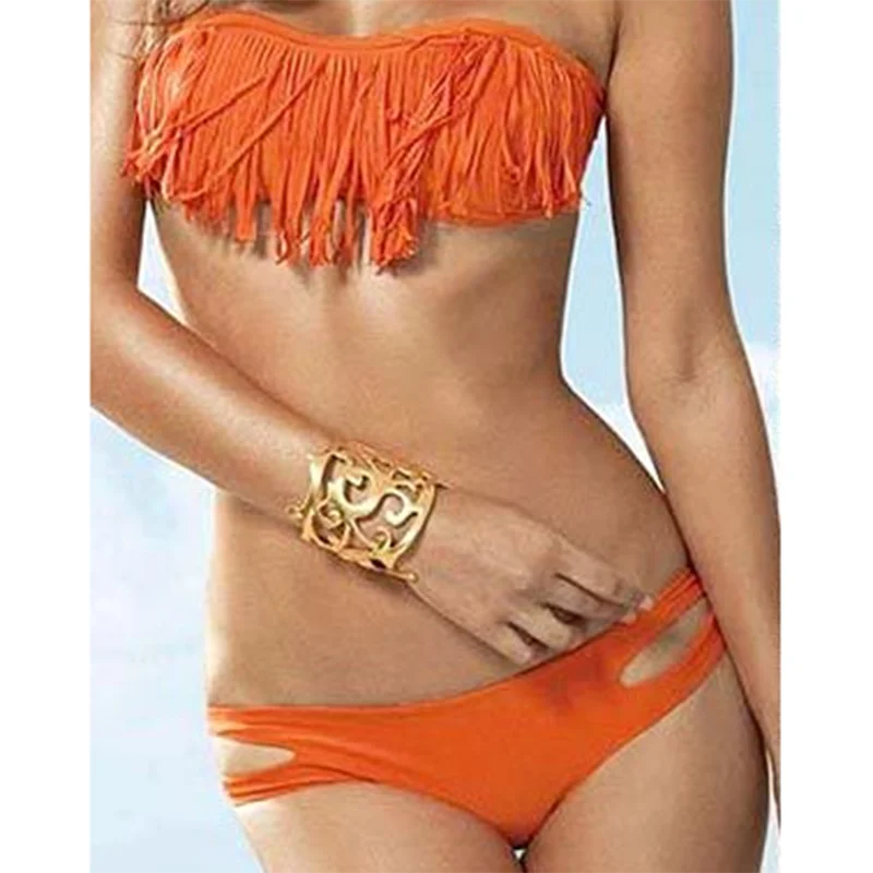 Лидер продаж сексуальный женский купальник однотонный пляжный купальный костюм