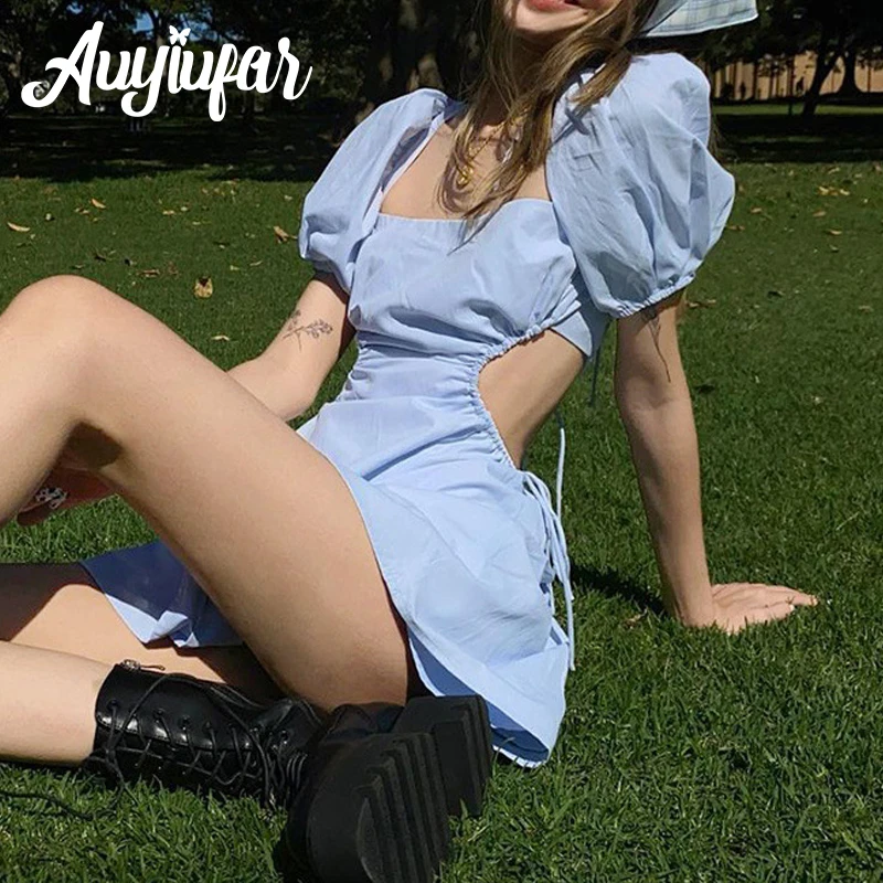 Auyiufar Fairycore Cottagecore Solid Puff Sleeve Dress Backless Tie Up Sexy Y2K Mini Dresses Drawstring Square Collar Outfits
Auyiufar Fairycore Cottagecore Solid Puff Sleeve Dress Backless Tie Up Sexy Y2K Mini Dresses Drawstring Square Collar Outfits