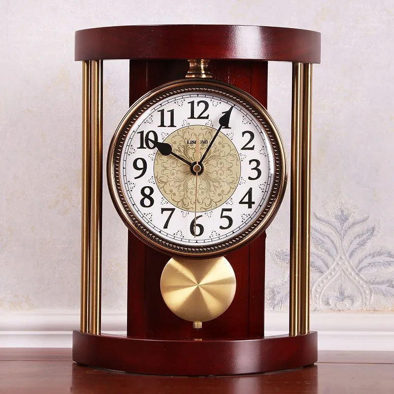 European Retro Solid Wood Table Clock Vintage Metal Wall Clock Living Room Office Fashion Creative American Ornaments Desk Clock
European Retro Solid Wood Table Clock Vintage Metal Wall Clock Living Room Office Fashion Creative American Ornaments Desk Clock