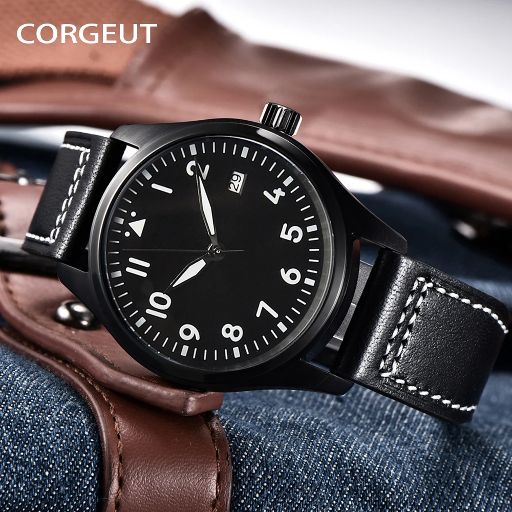 CORGEUT Luxury Men Mechanical Wristwatch Leather Sport luminous Clock Self Wind Waterproof Watch Top Brand Sports reloj hombre
CORGEUT Luxury Men Mechanical Wristwatch Leather Sport luminous Clock Self Wind Waterproof Watch Top Brand Sports reloj hombre