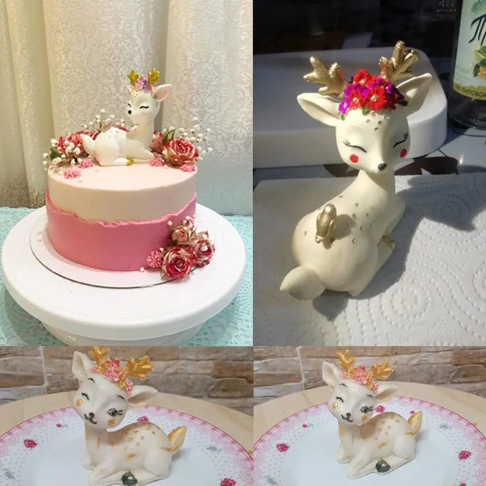 Sika Deer Silicone Mold For Cake Candle Decoration Handmade 3D Animal Chocolate Figures Polymer Clay Silicone Form Concrete
Sika Deer Silicone Mold For Cake Candle Decoration Handmade 3D Animal Chocolate Figures Polymer Clay Silicone Form Concrete